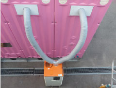 スポットクーラーによる送風