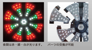 点灯、パーツ交換可能